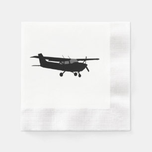 Flyg för flygplanklassikerCessna svart Silhouette Pappersservett