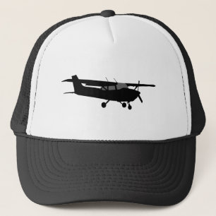 Flyg för flygplanklassikerCessna svart Silhouette Truckerkeps