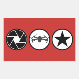 Flyg- fotograf DJI Mavic USA Rektangulärt Klistermärke