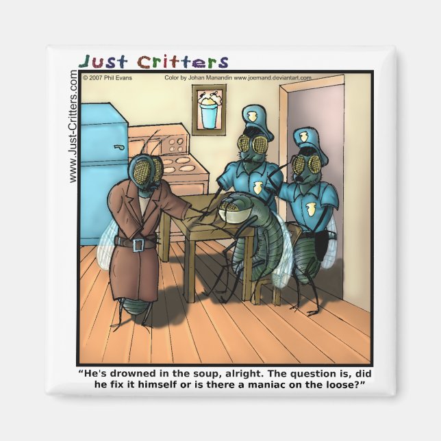 Flyg i Soppa Magnet (Framsidan)