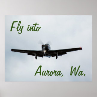 Flyg in i Aurora, Washington Poster