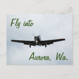 Flyg in i Aurora, Washington Vykort