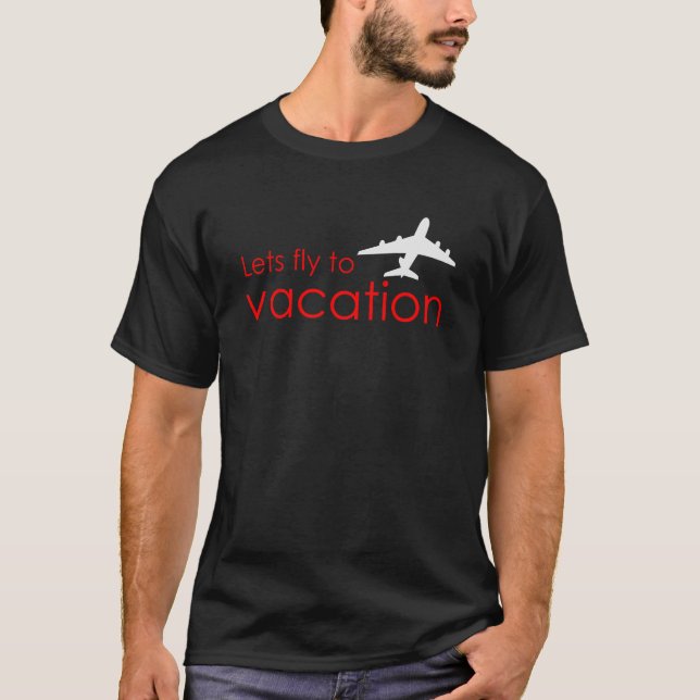 Flyg inte på semester t-shirt (Framsida)