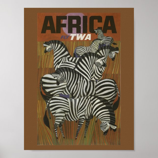 Flyg iväg till Afrikan Poster (Framsidan)