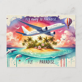 Flyg iväg till Paradise Vykort