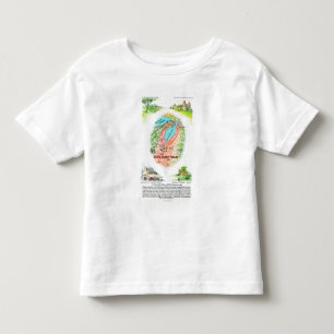 Flyg- karta av Santa Clara County med platser T-shirt