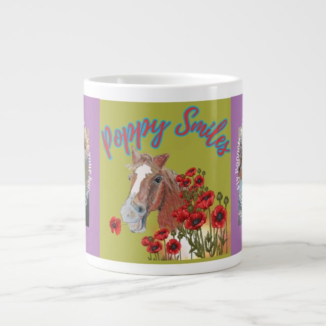 Flyg lakan gör inte fåniget för hästhållning. jumbo mugg (Framsidan)