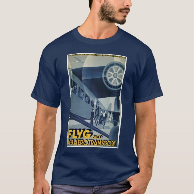 Flyg Med A-B Aerotransport Tee (Framsida)