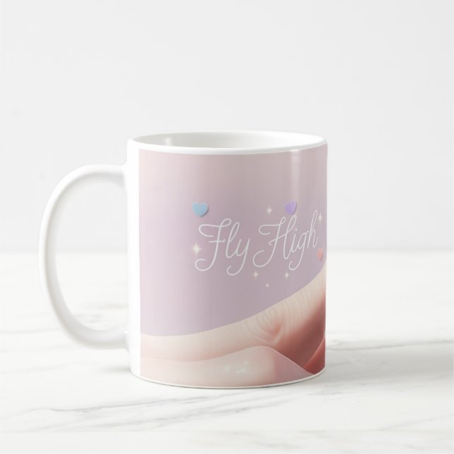 Flyg med hög fjäril på Finger Kaffemugg (Vänster)