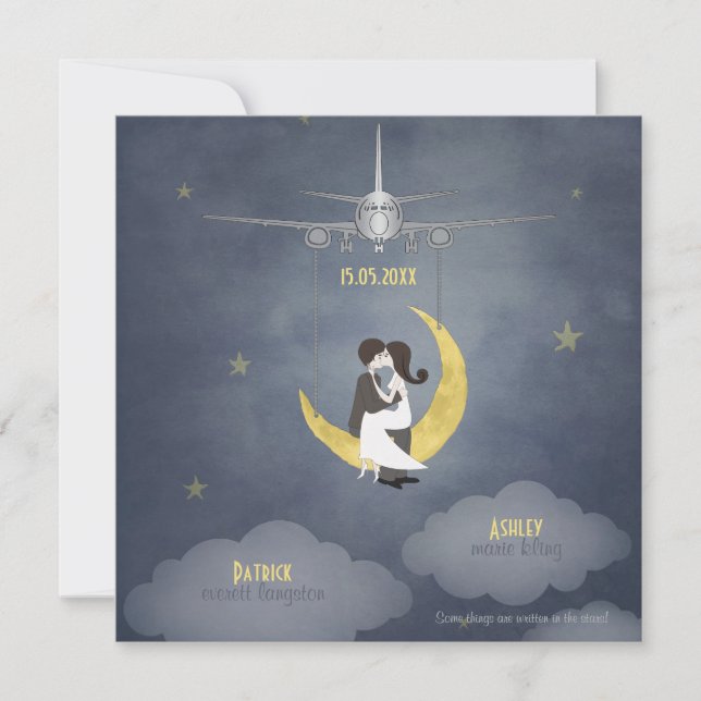 Flyg mig till Måne 2 Inbjudningar (Framsida)