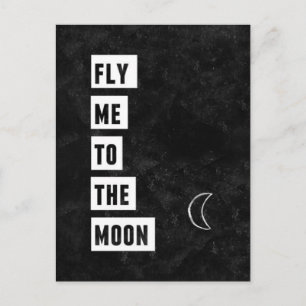 Flyg mig till vykortet Måne Vykort