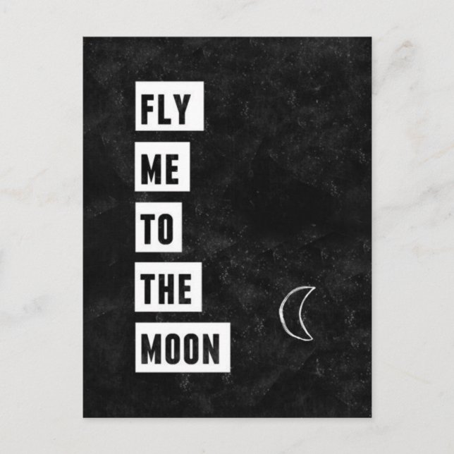 Flyg mig till vykortet Måne Vykort (Framsida)