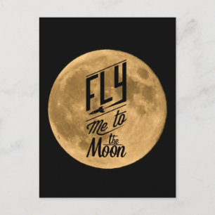 Flyg mig till vykortet Måne Vykort