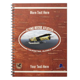 Flyg Moose Aviation de Havilland DH3-C Otter Anteckningsbok Med Spiral