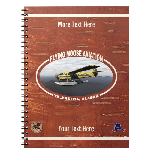 Flyg Moose Aviation de Havilland DH3-C Otter Anteckningsbok Med Spiral (Framsidan)