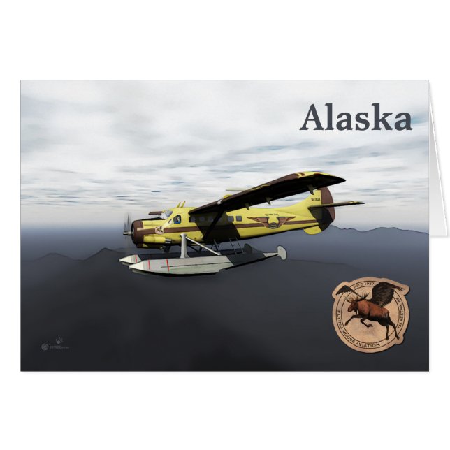 Flyg Moose Aviation de Havilland DH3-C Otter Hälsningskort (Framsidan Horizontal)