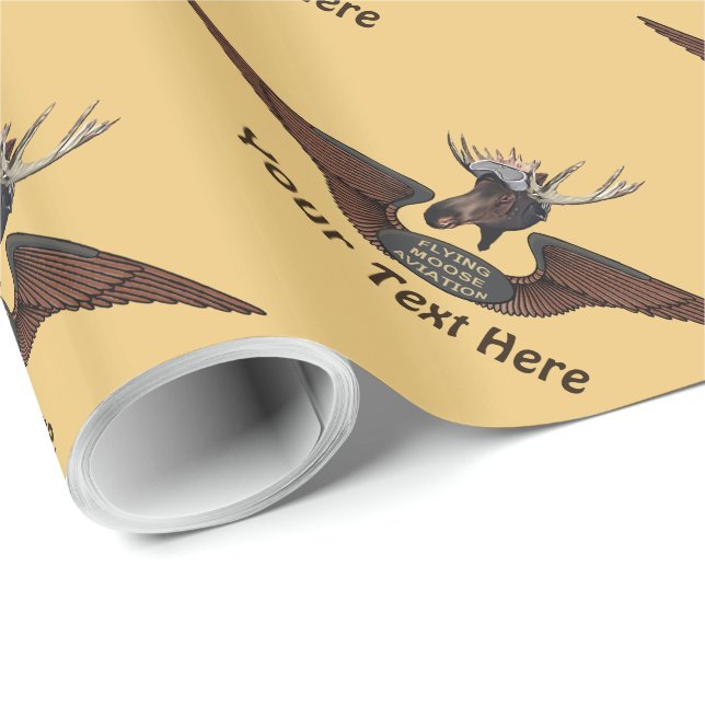 Flyg Moose Aviation Vingar Presentpapper (Rullad Hörn)