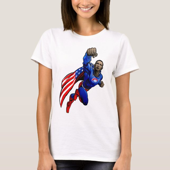 Flyg Obama (inpassade damer) Tee (Framsida)