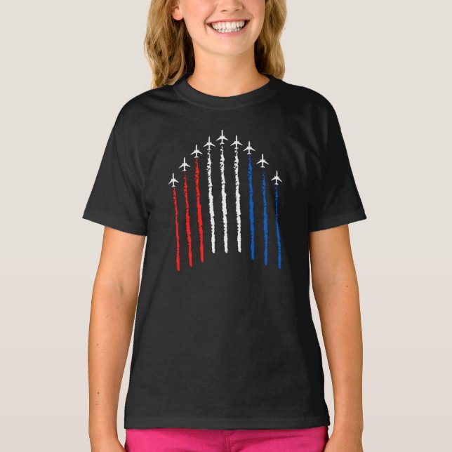 Flyg över 4:e juli T-Shirt (Framsida)