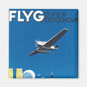 Flyg över Stockholm Magnet
