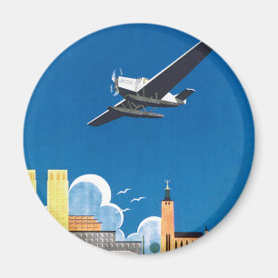 Flyg över Stockholm Magnet