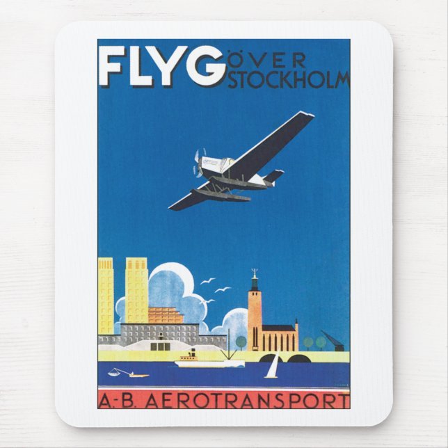 Flyg över Stockholm Musmatta (Framsidan)