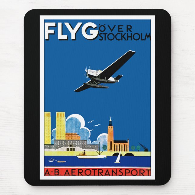 Flyg över Stockholm Musmatta (Framsidan)