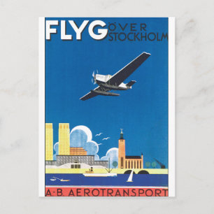 Flyg över Stockholm Vykort