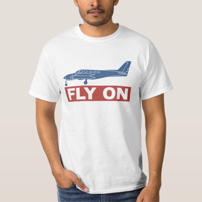 Flyg på - Flygplan T-shirt (Framsida)