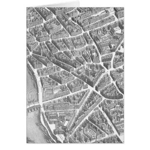 Flyg- Paris för vintage karta OBS Kort