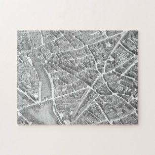 Flyg- Paris för vintage karta Pussel