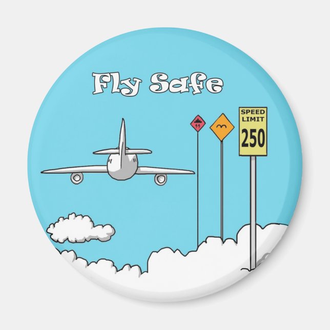 "Flyg Säker" Magnet (Framsidan)