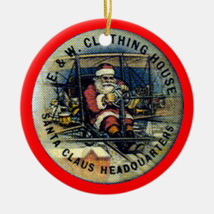 Flyg Santa - prydnad Julgransprydnad Keramik