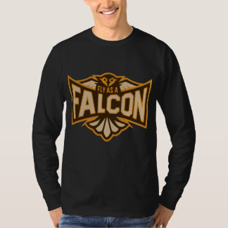 Flyg som Falcon Sepia T Shirt