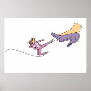 Flyg spark till stora högklackar poster