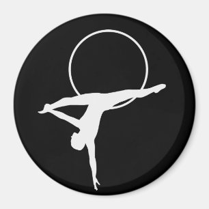 Flyg- svartvit ringmagnet - magnet