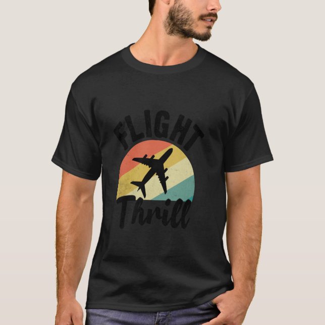 Flyg Thrilly Flygplan Flyg Flygning Flygplan E T Shirt (Framsida)