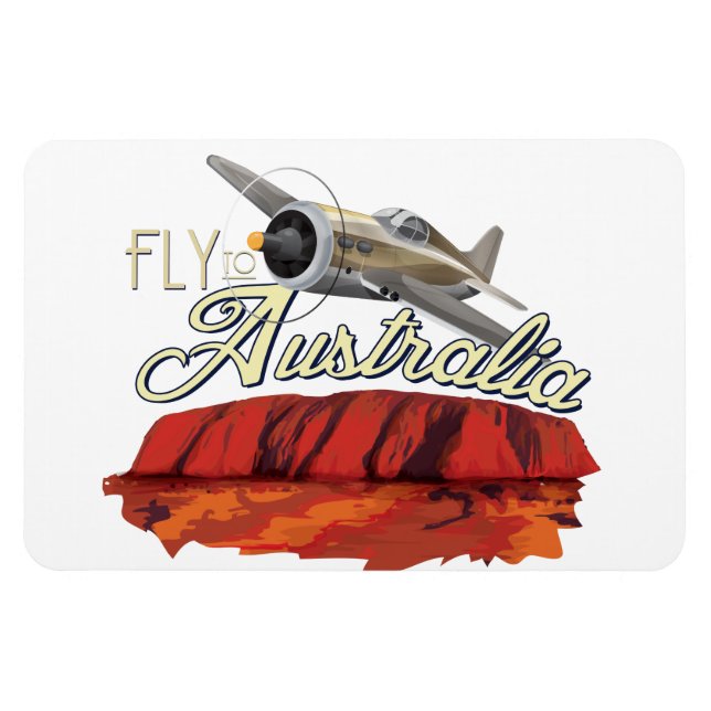 Flyg till Australien Magnet (Horisontell)