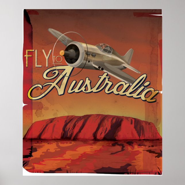 Flyg till Australien Poster (Framsidan)