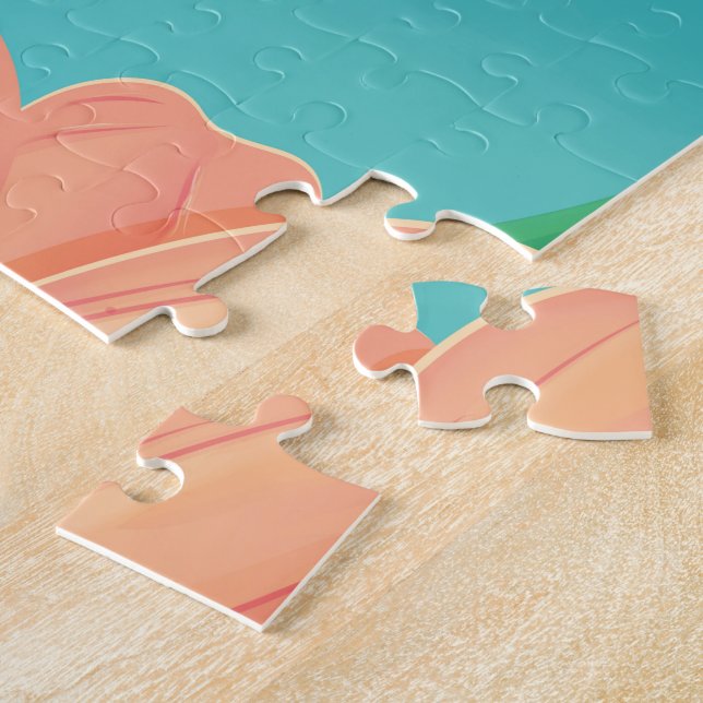 Flyg till Barbados klassiska reseaffisch Pussel (Sidan)