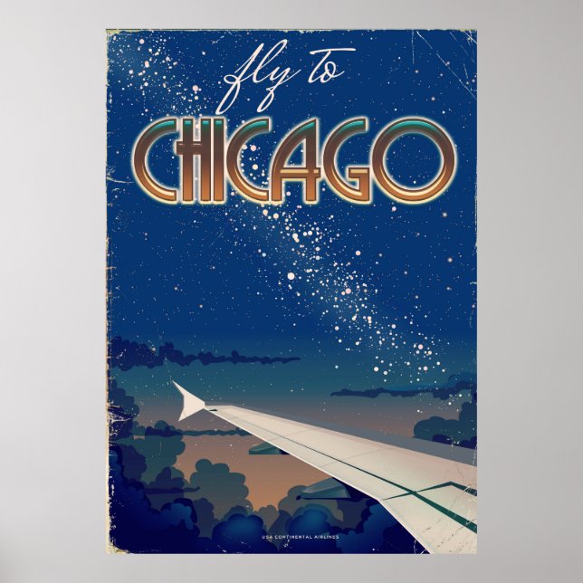 Flyg till Chicago Poster (Framsidan)