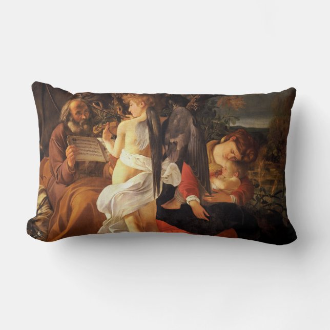 Flyg till Egypten (Caravaggio) Lumbarkudde (Framsida)