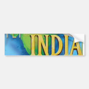 Flyg till Indien Bildekal