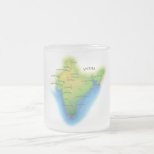 Flyg till Indien Frostad Glasmugg