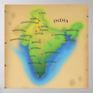Flyg till Indien Poster
