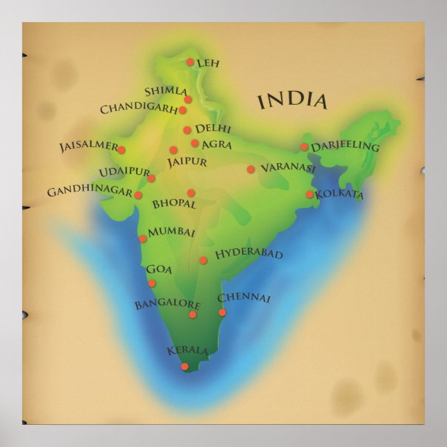 Flyg till Indien Poster (Framsidan)