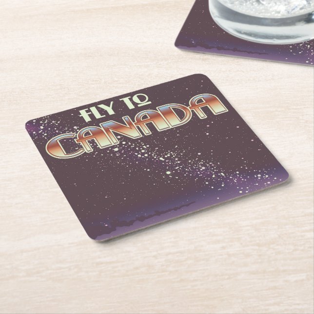 Flyg till Kanada Underlägg Papper Kvadrat (Vinklad)