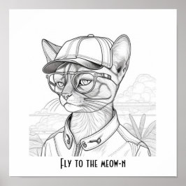 Flyg till kattkonsten i Abyssinien Poster