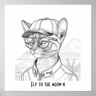 Flyg till kattkonsten i Abyssinien Poster