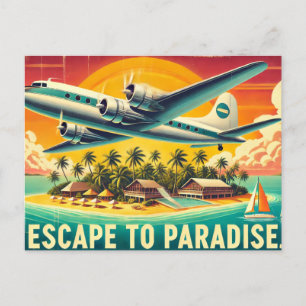 Flyg till Paradise. Vykort